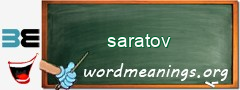 WordMeaning blackboard for saratov